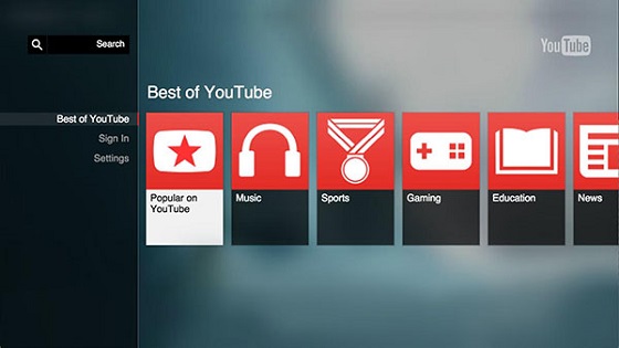 youtube for android tv